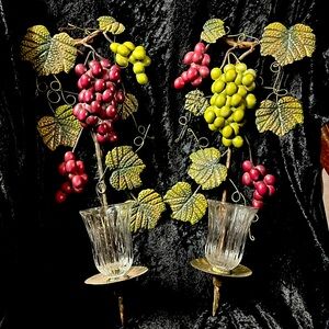 Sconces - grapes themed candle sconces